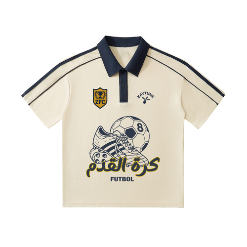 Contrast Collar Short-Sleeve Polo Shirt